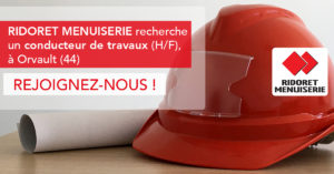 casque de chantier rouge - Ridoret Menuiserie
